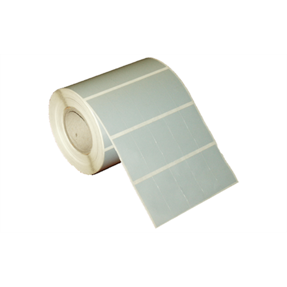 BIFO Silvermat 20x40mm Yan Yana 5'li 110mm Rulo 5000 Adet Metalik Gri Yapışkanlı Etiket - Resin Ribon Gerekir