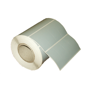 BIFO slv.25mmx45mm_4 Silvermat 25x45mm Yan Yana 4'lü 110mm Rulo 4000 Adet Metalik Gri Yapışkanlı Etiket - Resin Ribon Gerekir
