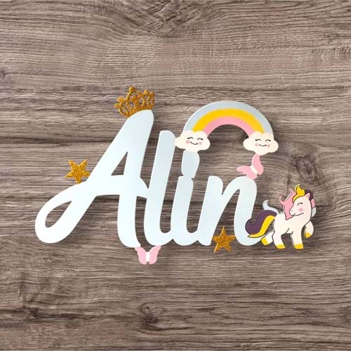 Gece Lambası Led li İsimli Model Ünicorn1-1