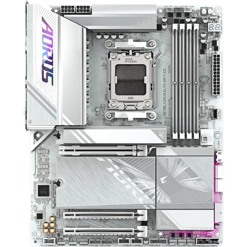 GIGABYTE X870E-A ELITE WIFI7 ICE DDR5 HDMI-DP TYPEC PCIE 5.0 AM5 ATX BEYAZ