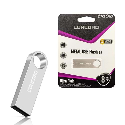 CONCORD USB FLASH BELLEK 8GB METAL ULTRA FLAIR C-U8